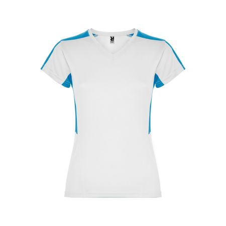 Футболка Suzuka женская, белый/бирюзовый