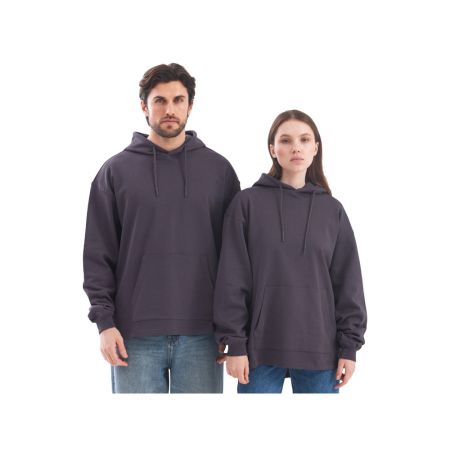 Худи оверсайз Alpha. 01 унисекс, темно-серый