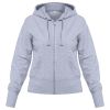 Толстовка женская Hooded Full Zip серый меланж, размер XXL