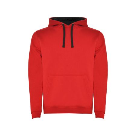 Толстовка с капюшоном Urban мужская, красный/черный
