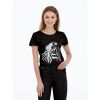 Футболка женская «Арт-рокстар. Kiss me», черная, размер XL