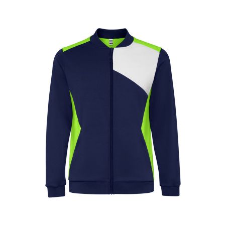 Спортивная куртка Leros унисекс, лаймовый/синий нэйви