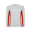 Футболка Shanghai мужская с длинным рукавом, белый/красный (размер M)