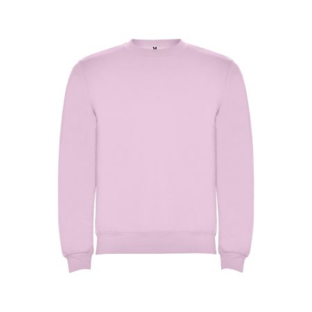 Свитшот с начесом Clasica унисекс, светло-розовый