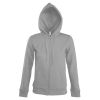 Толстовка женская на молнии с капюшоном Seven Women 290, серый меланж, размер XL