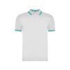 Рубашка поло Montreal мужская, белый/бирюзовый (размер S)