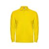 Рубашка поло Estrella мужская с длинным рукавом, желтый (размер S)