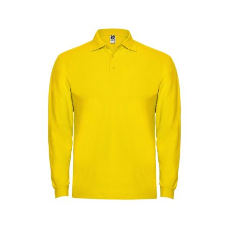 Рубашка поло Estrella мужская с длинным рукавом, желтый