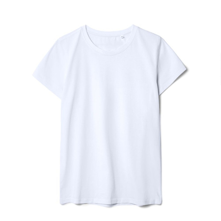 Футболка женская T-bolka Stretch Lady, белая (холодный оттенок)