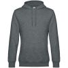 Толстовка с капюшоном унисекс King, темно-серый меланж, размер M